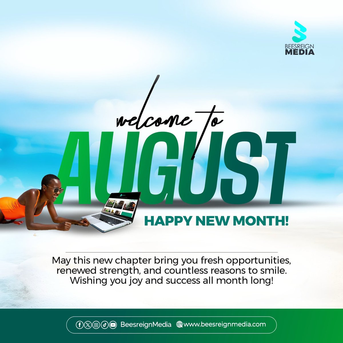 Happy New Month from all of us at BeesReign Media! 
Here’s to fresh opportunities, bigger wins, and consistent growth this new month.
Follow <a href="/beesreignmedia/">Beesreign Media💚</a> for more gists and updates

#newmonth #welcomeaugust #happynewmonth