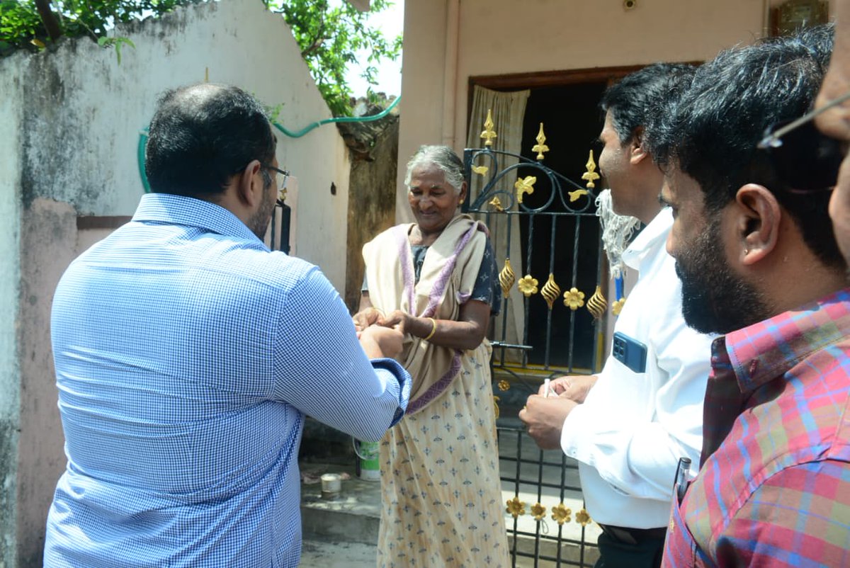 Participated in the distribution of NTR Bharosa Pensions at Zone-I, Bheemunipatnam Mandal