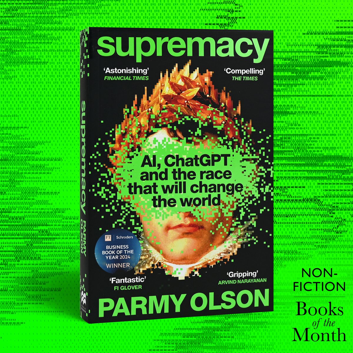Waterstones (@waterstones) on Twitter photo A deep-dive into the race surrounding the invention and development of AI, <a href="/parmy/">Parmy Olson</a> takes us behind the astonishing scenes of the battle between two titans of Silicon Valley in our Non-fiction Book of the Month, SUPREMACY: waterstones.com/book/supremacy… #WBOTM A deep-dive into the race surrounding the invention and development of AI, <a href="/parmy/">Parmy Olson</a> takes us behind the astonishing scenes of the battle between two titans of Silicon Valley in our Non-fiction Book of the Month, SUPREMACY: waterstones.com/book/supremacy… #WBOTM
