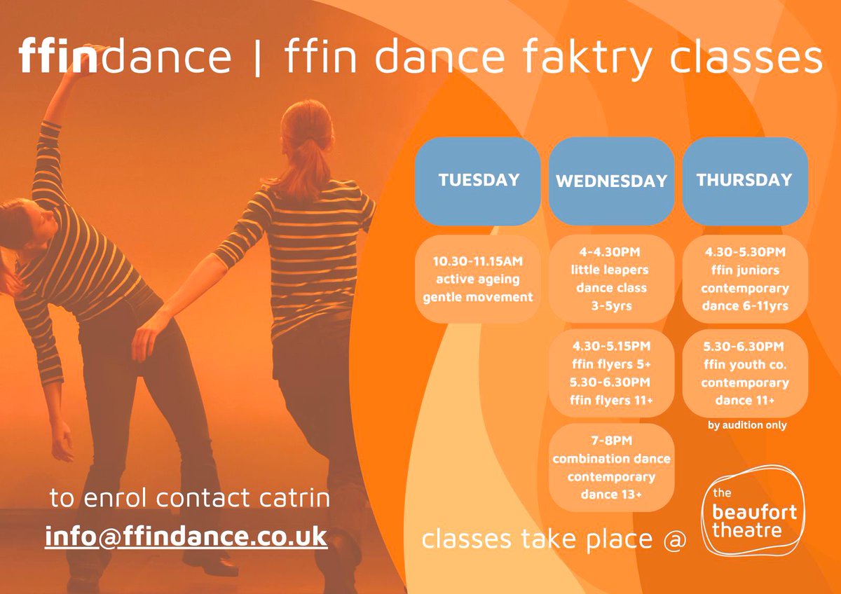 FFIN DANCE @ The Beaufort Theatre (@ffindance) on Twitter photo Enrolling now for September. Contact info@ffindance.co.uk
#ffindance25 #urbanflow #community #ffindance
<a href="/BlaenauGwent/">Blaenau Gwent Online</a> <a href="/ebbwnet/">Ebbwnet 🏴</a> @aneurinleisuresports <a href="/BlaenauGwentCBC/">Blaenau Gwent CBC</a> Enrolling now for September. Contact info@ffindance.co.uk
#ffindance25 #urbanflow #community #ffindance
<a href="/BlaenauGwent/">Blaenau Gwent Online</a> <a href="/ebbwnet/">Ebbwnet 🏴</a> @aneurinleisuresports <a href="/BlaenauGwentCBC/">Blaenau Gwent CBC</a>