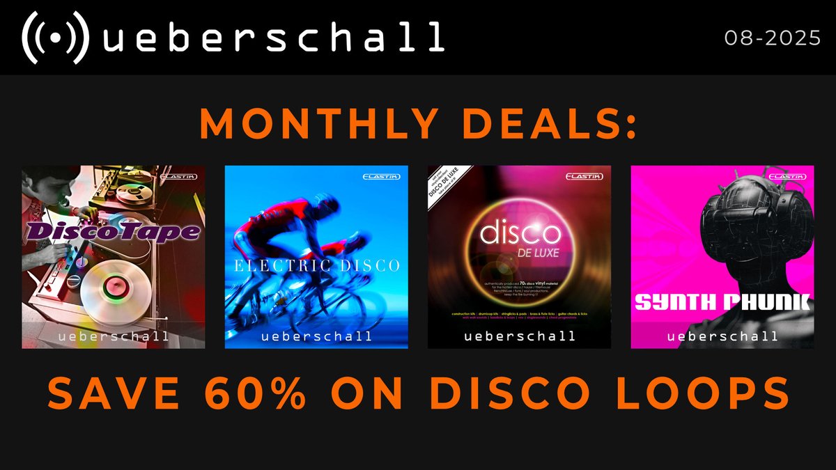 Get down on the dance floor with 60% off selected Disco loop packs! 🕺🪩

🔗 ueberschall.com/explore

#disco #loops #musicproduction