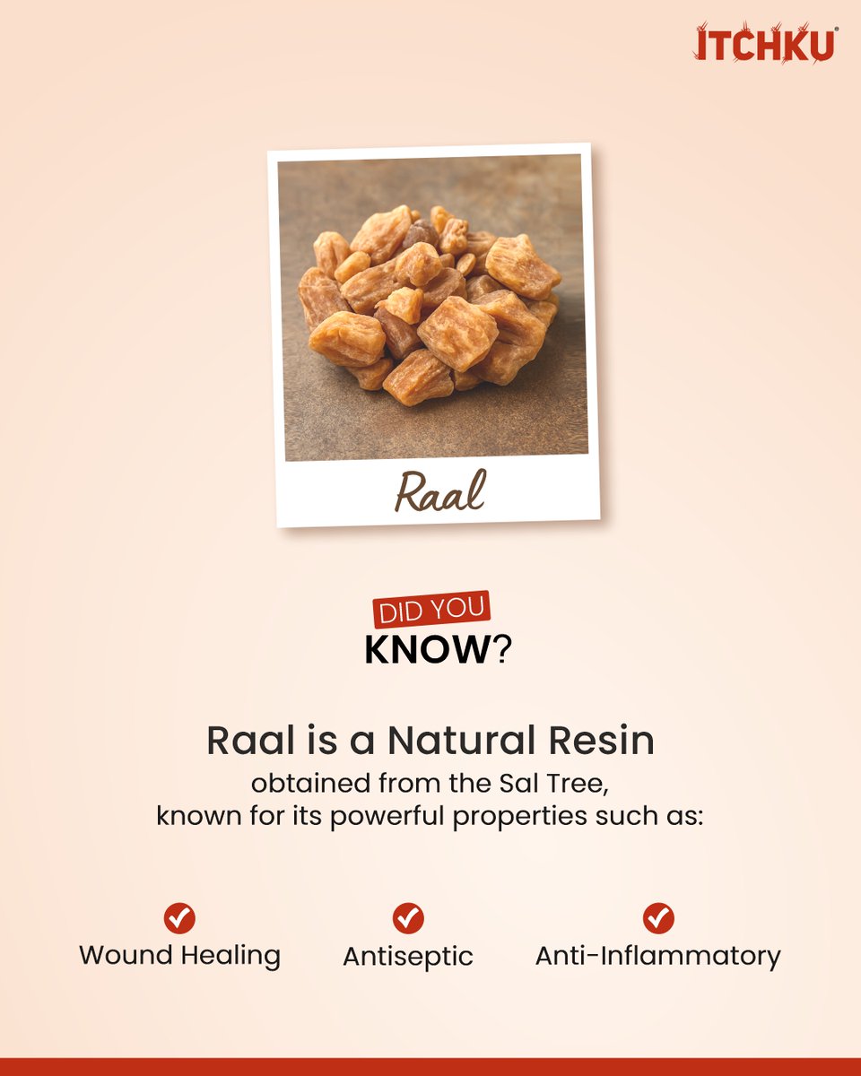 itchku2's tweet photo. Nature’s healer, straight from the Sal tree!
Discover the Raal resin trusted for generations to calm, cleanse, and care.

#Itchku #AyurvedicMalham #TipsForYou #Ingredients #DryEczema #skininfection #skinproblems #skinprotection https://t.co/oS0nimjJWh