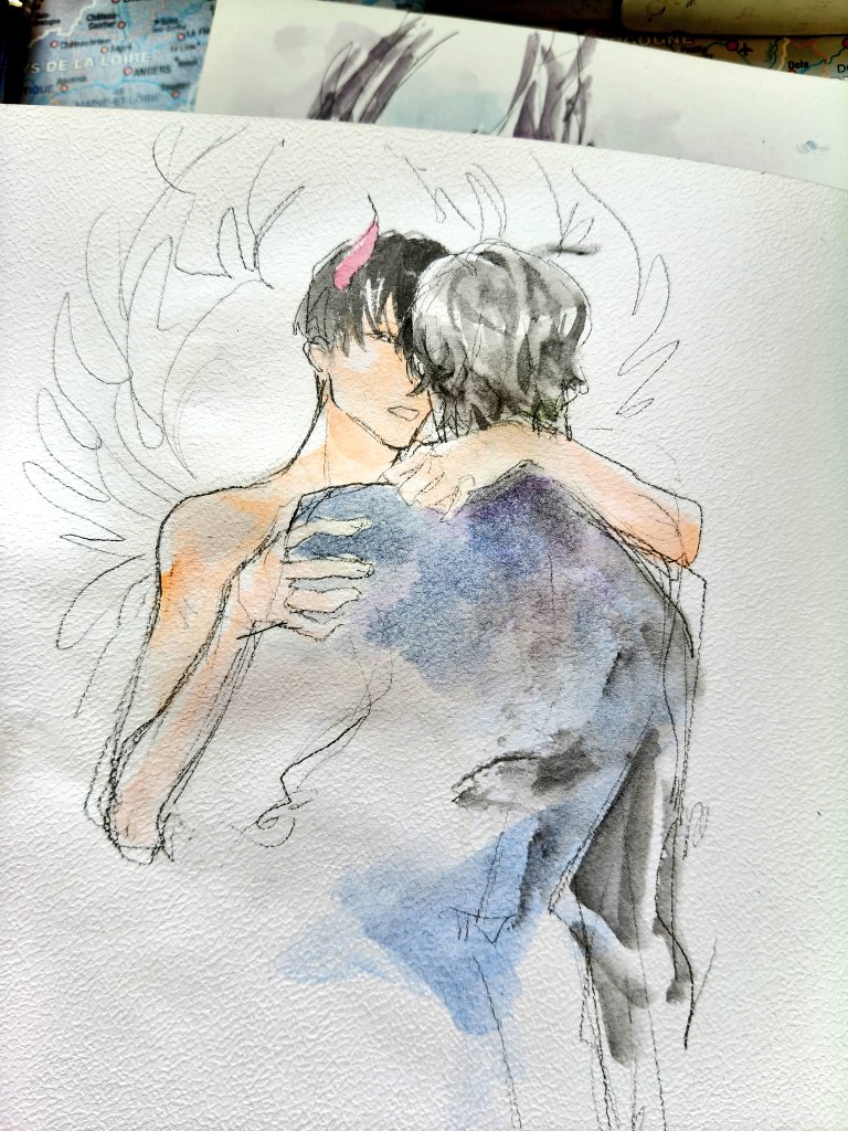 Kyuu_tan's tweet photo. #joongdok watercolors I did last week and I forgot to post teehee https://t.co/0gXUDKj0wV