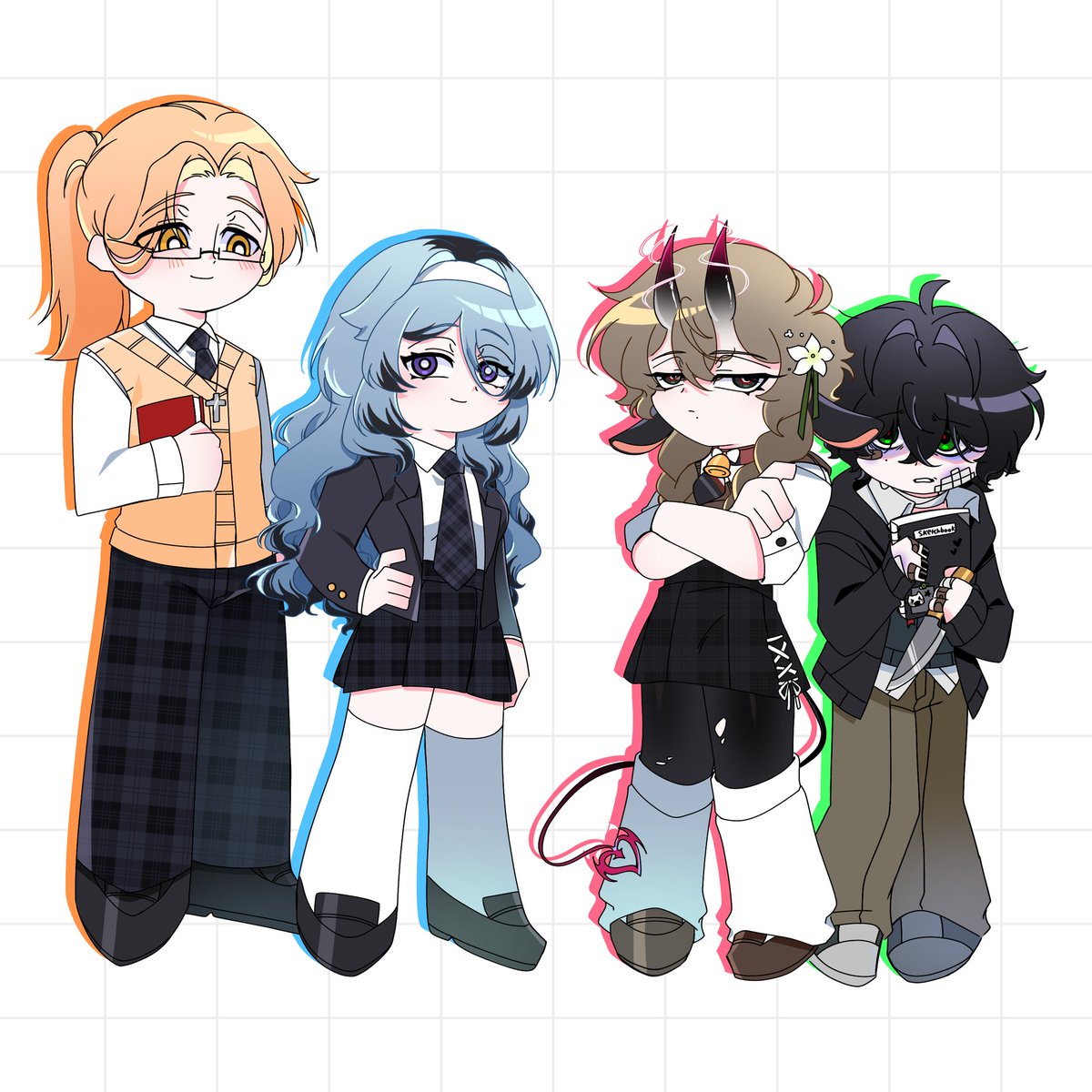 KdiwiwLemon's tweet image. I draw my pc and my pookie pc with their lls in panty and stocking artstyle 🫶  @RustyRadio76

#DOL #DegreesofLewdity