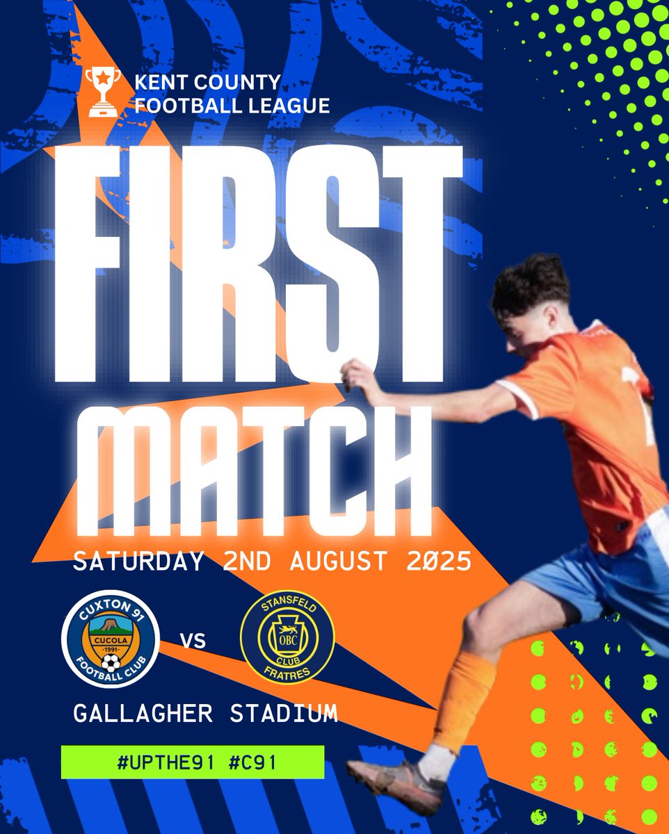 🔥 SEASON BEGINS TOMORROW!

Cuxton vs <a href="/StansfeldFC/">Stansfeld FC</a> 

📍 GALLAGHER STADIUM, ME14 1LQ
⏰ KICK OFF: 14:45
🎟️ Entry: £5 // FREE U16's // £3 SEASON TICKET HOLDERS
🍔🍺 AVAILABLE

<a href="/NonLeagueCrowd/">Non League Crowds</a> <a href="/KCFL1516/">Kent County FL News</a> <a href="/maidstoneunited/">Maidstone United</a> 

#Football #UPTHE91 #C91