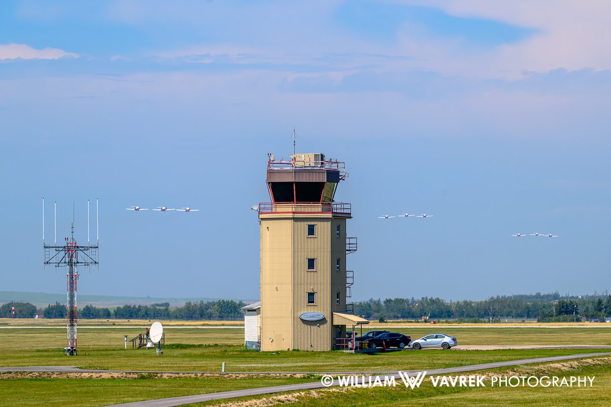 The <a href="/CFSnowbirds/">CF Snowbirds</a> make a small stop at the <a href="/gpairport/">GP Airport</a> for fuel before carrying on to the <a href="/FSJAirShow/">Fort St John Airshow</a> on August 2 and 3 this weekend. #gpab #yxj