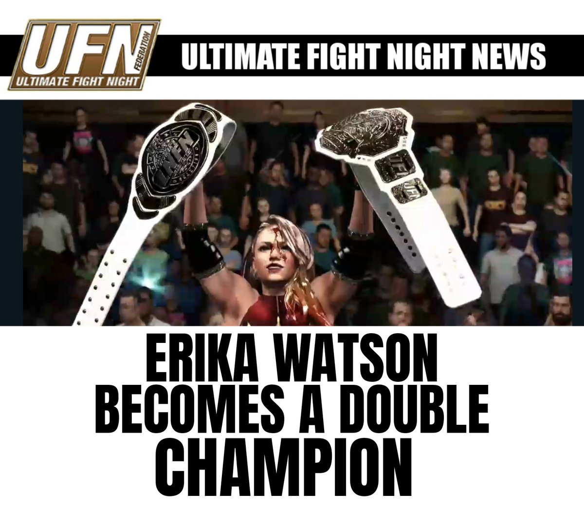 UFN_Federation (@ufn_federation) on Twitter photo Last broadcast on #UFN Ep. 73 <a href="/Fire_Moth11/">Erika Watson</a> (Erika Watson) became a double champion, defeating <a href="/AndersonsisOG/">Aliyah Anderson</a> for the #UFN_LNFN Woman's Championship. Rumor has it that she'll be defending the #ICWT Woman's Championship on an ICWT partnered show..👀 stay tuned. #WWE2K25 #ICWT Last broadcast on #UFN Ep. 73 <a href="/Fire_Moth11/">Erika Watson</a> (Erika Watson) became a double champion, defeating <a href="/AndersonsisOG/">Aliyah Anderson</a> for the #UFN_LNFN Woman's Championship. Rumor has it that she'll be defending the #ICWT Woman's Championship on an ICWT partnered show..👀 stay tuned. #WWE2K25 #ICWT
