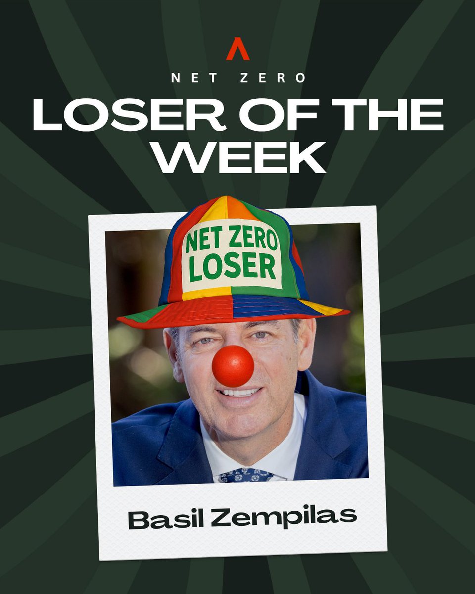 ADVANCE (@fairausadv) on Twitter photo ๐ WINNER! We're happy to announce that Western Australian Liberal Party leader <a href="/BasilZempilas/">Basil Zempilas</a> is Net Zero Loser of the Week!
Basil clowned himself when he weakly chose to sell out struggling Aussies by voting in favour of Net Zero.
Please congratulate him in the comments ๐ WINNER! We're happy to announce that Western Australian Liberal Party leader <a href="/BasilZempilas/">Basil Zempilas</a> is Net Zero Loser of the Week!
Basil clowned himself when he weakly chose to sell out struggling Aussies by voting in favour of Net Zero.
Please congratulate him in the comments