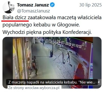 Balcerek von der Duńczyk (@bdunczyk) on Twitter photo Wyborcza wprost informuje, że kreowanie przez nią uprzedzeń i rasizmu nic nie dało.
Dopiero przemyt z Niemiec wyselekcjonowanych imigrantów-bandytów, którzy napadają na Polaków zaczyna dawać oczekiwane efekty.
10 lat i nic, tymczasem 1 rok tuskowo-niemieckiego paktu wystarczył:⏬ Wyborcza wprost informuje, że kreowanie przez nią uprzedzeń i rasizmu nic nie dało.
Dopiero przemyt z Niemiec wyselekcjonowanych imigrantów-bandytów, którzy napadają na Polaków zaczyna dawać oczekiwane efekty.
10 lat i nic, tymczasem 1 rok tuskowo-niemieckiego paktu wystarczył:⏬