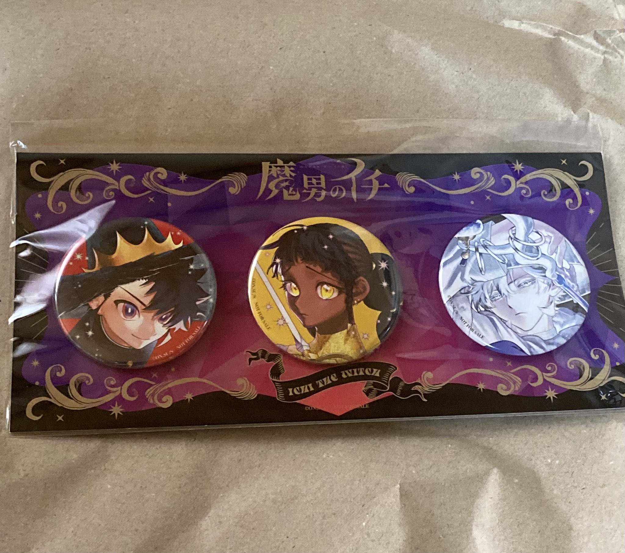 魔男のイチ　缶バッジ　ゼブラック当選品　抽選　　イチ　デスカラス　反世界の魔法 魔男のイチ 缶バッジ ゼブラック 当選品 デスカラス 反世界の