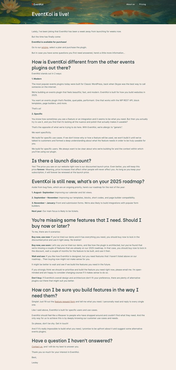 EventKoi is live!!!! 🥳

Read our launch announcement here...