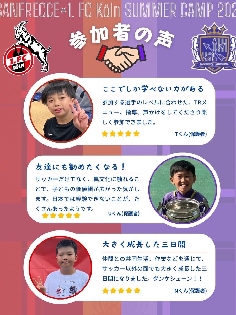 PIVOX presents サンフレッチェ広島×1. FC ケルン サッカーキャンプ