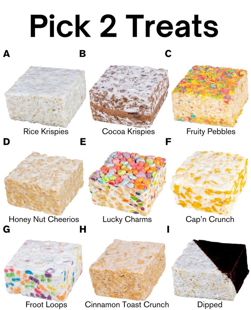 Which 2 treats are you choosing?