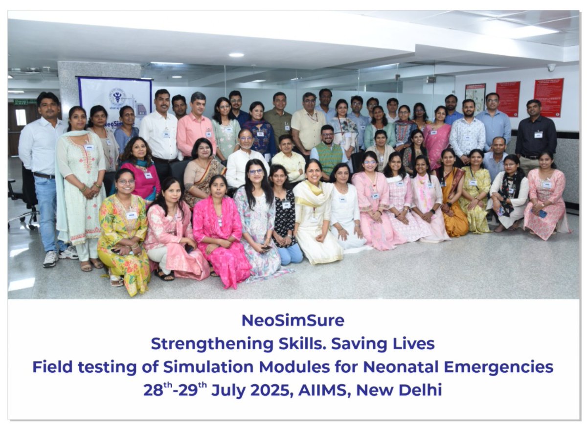 dranu2014's tweet image. Successful Simulation Workshop & Field Testing conducted on 28–29 July. Focused on enhancing readiness for neonatal emergencies through hands-on practice & scenario-based learning @ashokaiims @Pratimaneo08
#SimulationBasedEducation