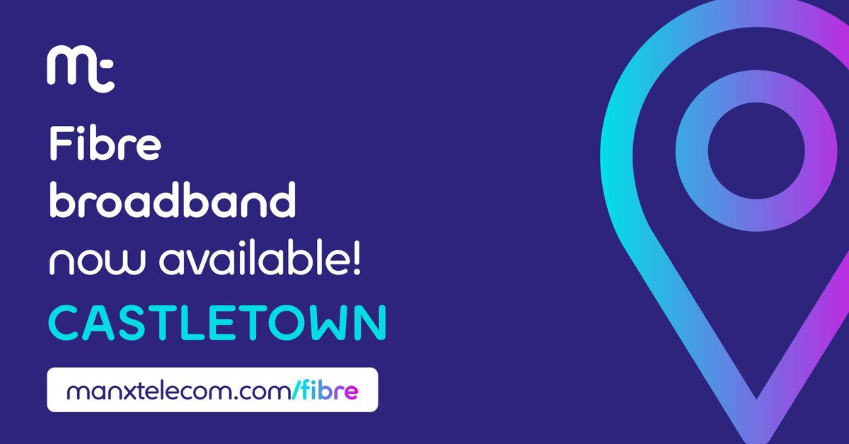 70 additional properties around Castletown can now enjoy the benefits of fibre.
 
Get future ready at mt.im/fibre or contact 624624.