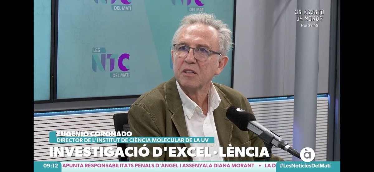 ICMol_UV's tweet image. Live now! 🎥 Interview with Eugenio Coronado on À Punt.
Don’t miss it 👉 apuntmedia.es/directe/direct…
#Nanoscience #ICMol #Interview