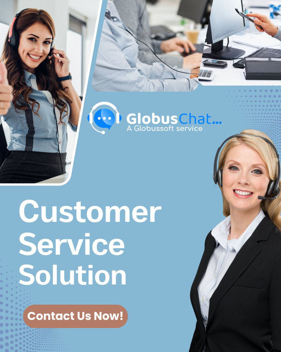 globuschat's tweet image. Elevate your customer service game with GlobusChat! 🌟 

Our solutions are designed to provide exceptional support. 🤝

Ready to take your business to the next level? 

Contact us now! 💼💬

#GlobusChat #CustomerServiceSolution #BusinessGrowth #ExceptionalSupport