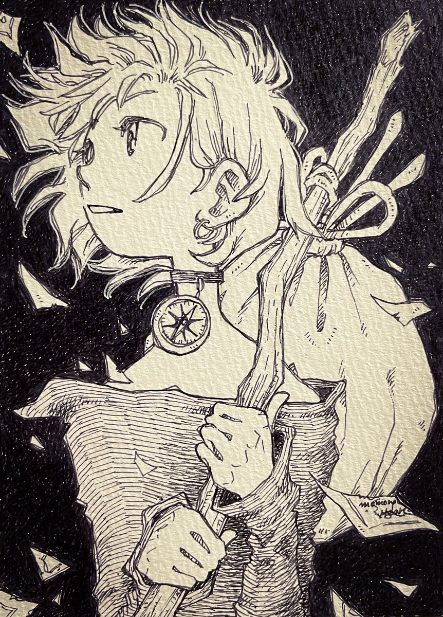 ペン画 4作品 クローム on X: 