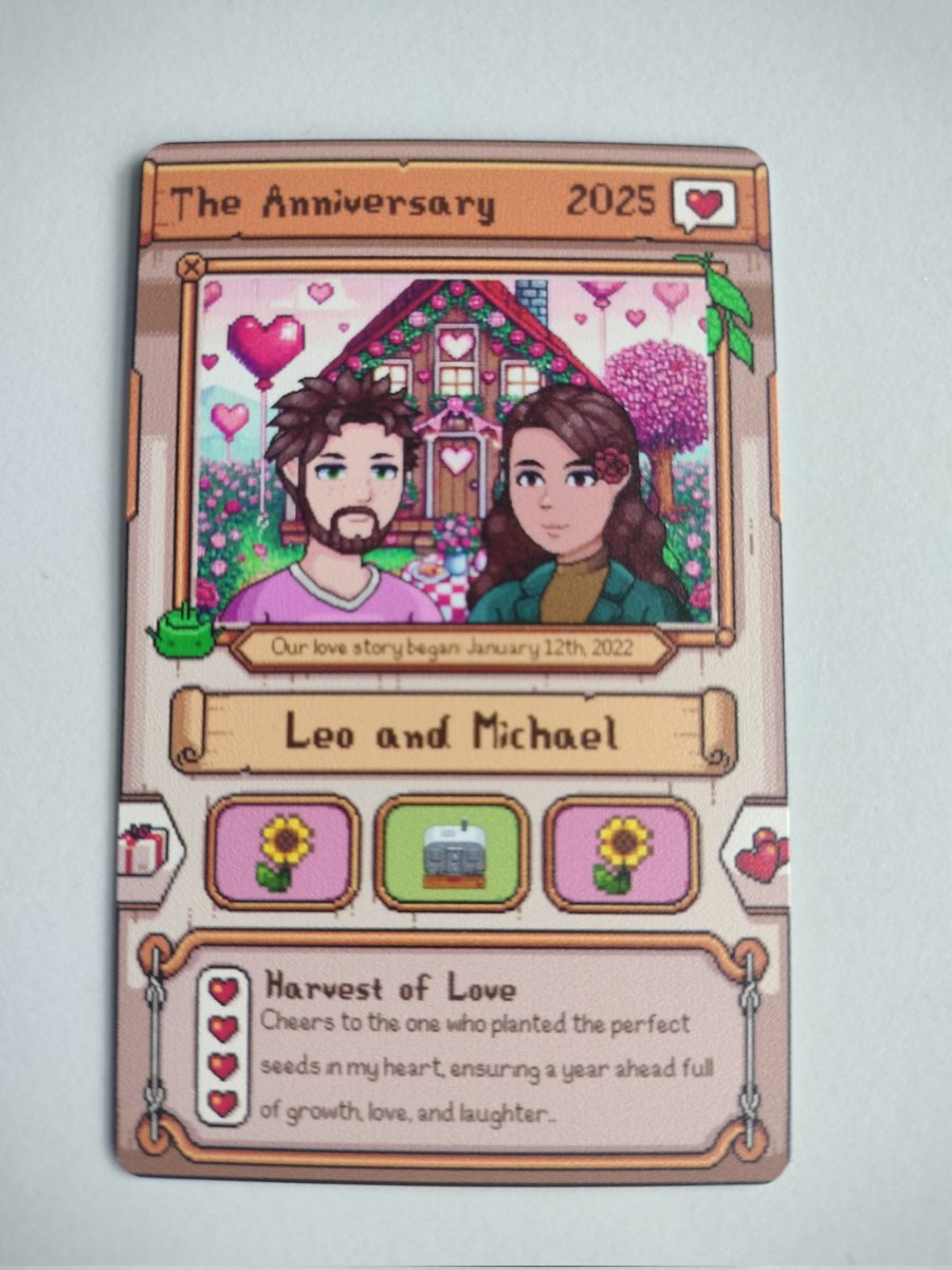 Heute ist der perfekte Tag, um euch allen nochmal zu zeigen wie toll meine Freundin ist.

Ich hab eine personalisierte Stardew Valley Karte von uns bekommen!!! 

Die besten Geschenke gibts nur von der besten Frau
<a href="/s1r1us_s/">leo</a> &lt;3