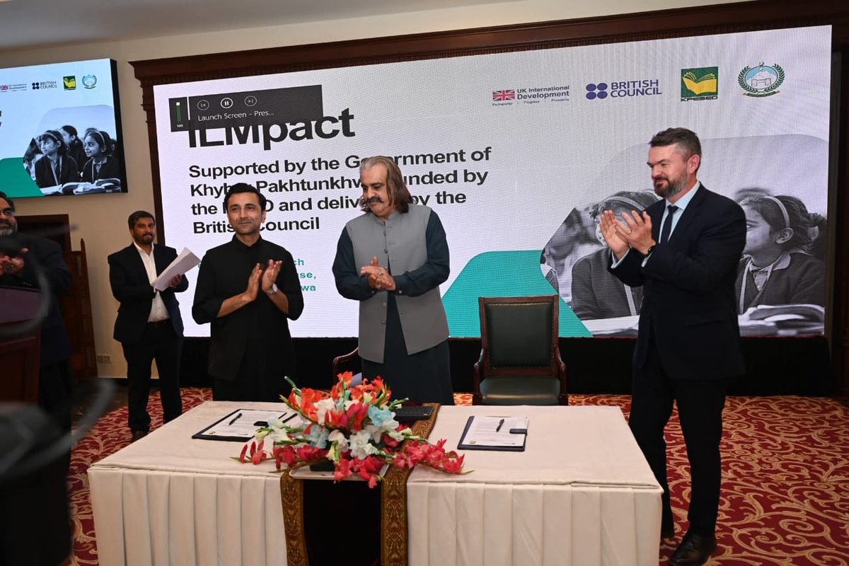 prdspk's tweet image. Proud moment for PRDS!
We were honoured to join the launch of the ILMpact Programme at the Chief Minister House, KP, alongside CM Ali Amin Khan Gandapur, Education Minister Faisal Khan Tarakai, the Secretary Education, senior officials, and British Council representatives.