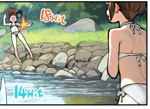 あさくらチャレンジ11話 仙石かけり 進捗4  以前アップしたボツにする予定だったかけりの後ろ姿水着カットですが調整して無理やり使いました😊 