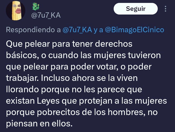 Revisa los libros de historia. ¿Cuál batalla ganaron las mujeres? ¿En cuál guerra vencieron a los hombres? ¿Cuál comandante firmó el acuerdo de sus derechos? Lo que hicieron fue llorarle a los hombres y los hombres les cedieron derechos. En Pakistán te esperan, ve a pelear ☕