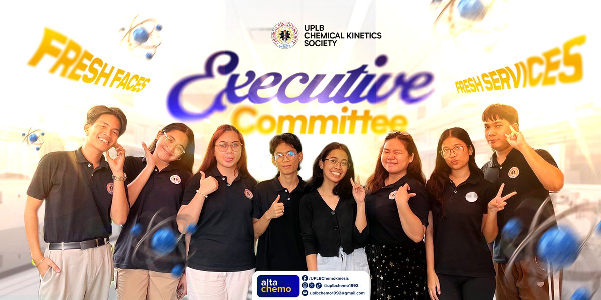 𝙁𝙧𝙚𝙨𝙝 𝙨𝙩𝙖𝙧𝙩, 𝙨𝙩𝙧𝙤𝙣𝙜 𝙨𝙚𝙧𝙫𝙞𝙘𝙚! 💪

Here's to a year of progress and leadership with the new 𝗘𝘅𝗲𝗰𝘂𝘁𝗶𝘃𝗲 𝗖𝗼𝗺𝗺𝗶𝘁𝘁𝗲𝗲 𝗼𝗳 𝘁𝗵𝗲 𝗨𝗣𝗟𝗕 𝗖𝗵𝗲𝗺𝗶𝗰𝗮𝗹 𝗞𝗶𝗻𝗲𝘁𝗶𝗰𝘀 𝗦𝗼𝗰𝗶𝗲𝘁𝘆 for the Academic Year 2025-2026 ✨

#AltaCHEMO