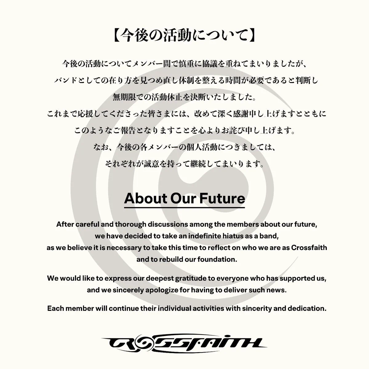 CrossfaithJapan (@CrossfaithJapan) / X