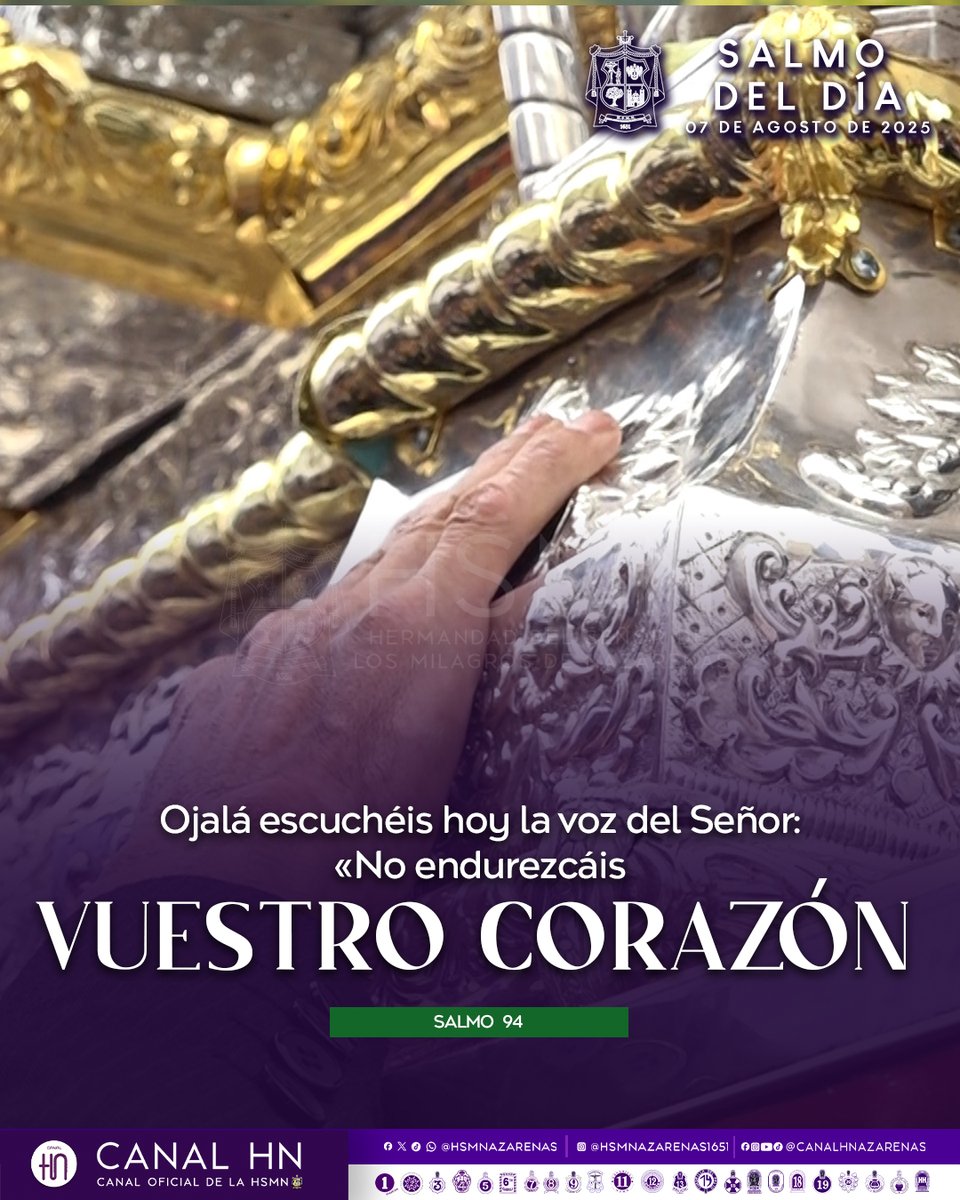 HSMNazarenas's tweet photo. Buenos días hermanos en Cristo y María compartimos con alegría y esperanza para ustedes el Salmo correspondiente al día de hoy.

Salmo 94, 1-2. 6-7. 8-9 R. Ojalá escuchéis hoy la voz del Señor: «No endurezcáis vuestro corazón.»

#CanalHNazarenas
#HSMNazarenas
#Salmodeldía https://t.co/cvsFFz23ka