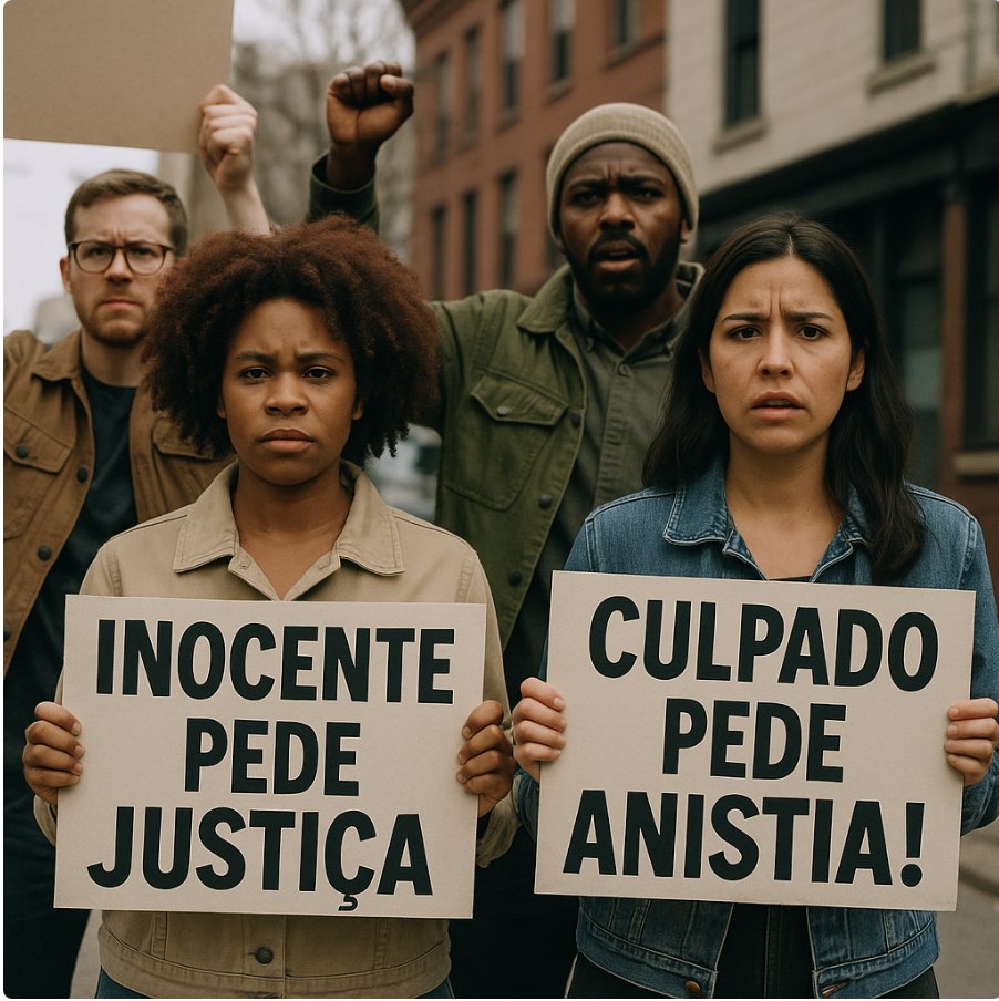 INOCENTE PEDE JUSTIÇA; CULPADO PEDE ANISTIA!