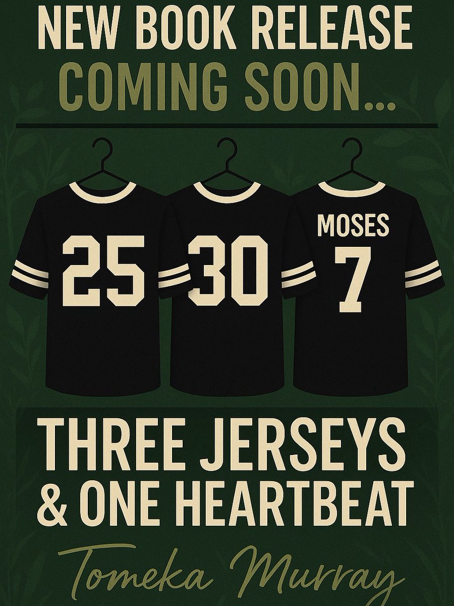 📖 Coming Soon: “Three Jerseys &amp; One Heartbeat”

It’s the untold story behind the highlight reels—the life of a mom raising (3) D1 Football players through prayer, sacrifice, and strength🙏🏾💪🏾!!
#ThreeJerseysOneHeartbeat #FootballMomMemior #MomsWhoMoveMountains  #MosesBoysMom