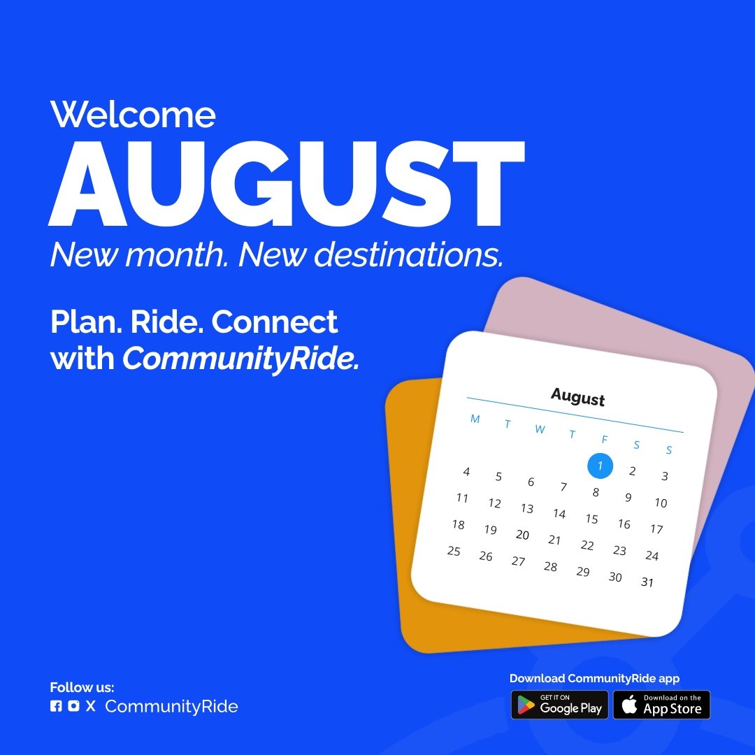CommunityRideNG's tweet image. 🚗 Hello August, Hello More Savings!
New month, same goal — getting you there smarter, safer, and cheaper.
Say goodbye to inflated fares and hello to your #CommunityRide.

📍Hop in. Let’s ride the month right. 💛

#RideWithCommunity #August2025 #BBNaija