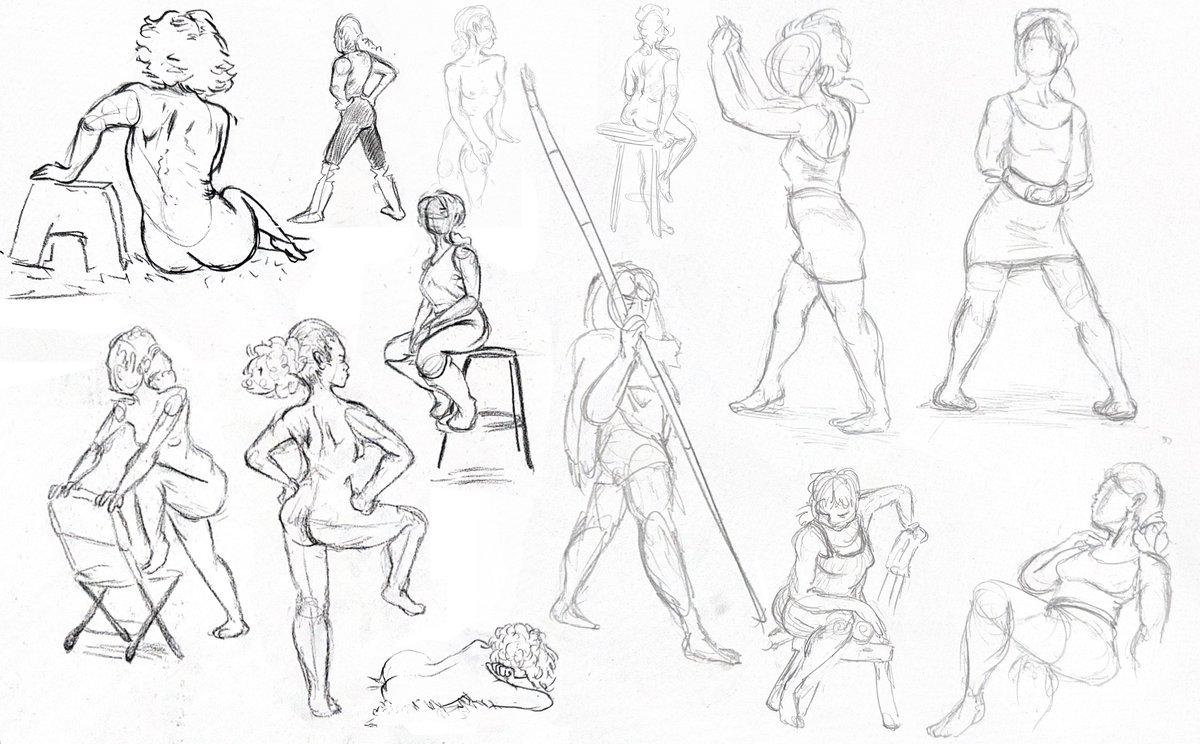 noriproductions's tweet photo. Figure drawings - 5 minute https://t.co/PPWFyxBGqw