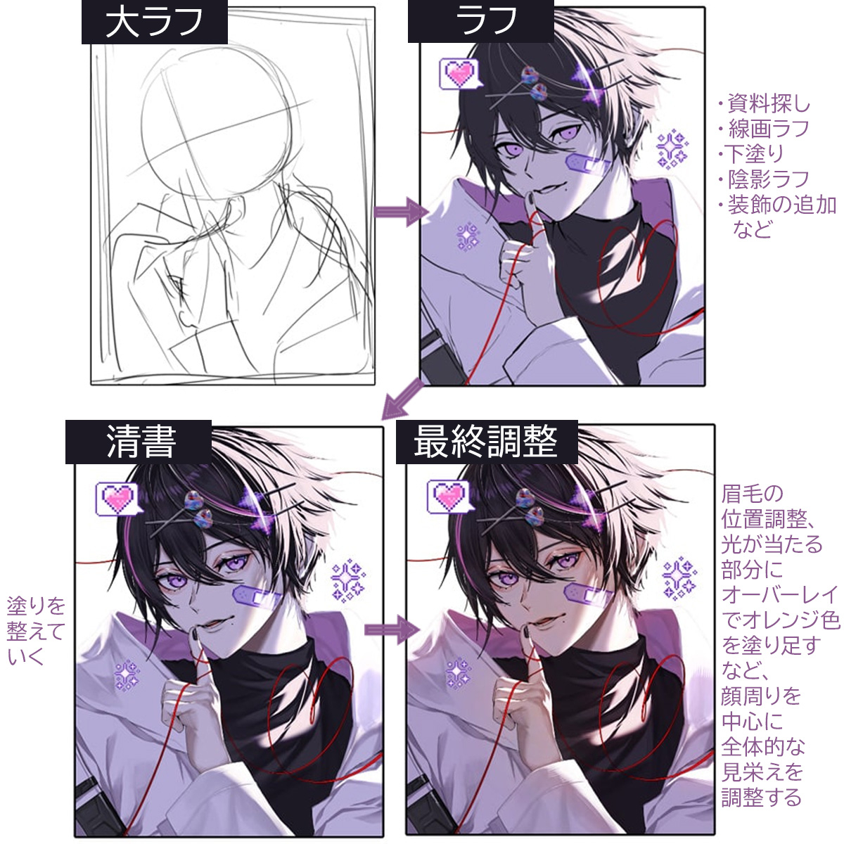 palmie_oekaki's tweet photo. 男性キャラのメイキングです✍️ https://t.co/W7n8s5HJ3v