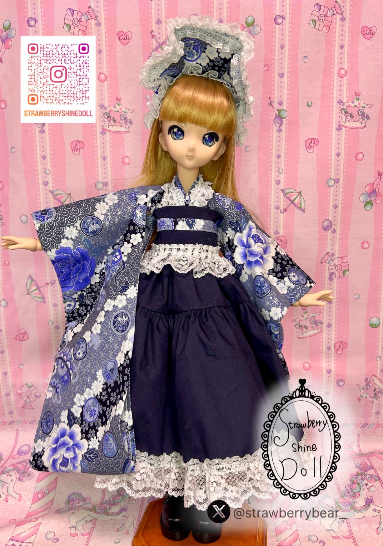 ディーラー製ドール服ドレス紫着物 ちぃ@8/3HTﾄﾞﾙﾊﾟ大阪017-SD on X: 