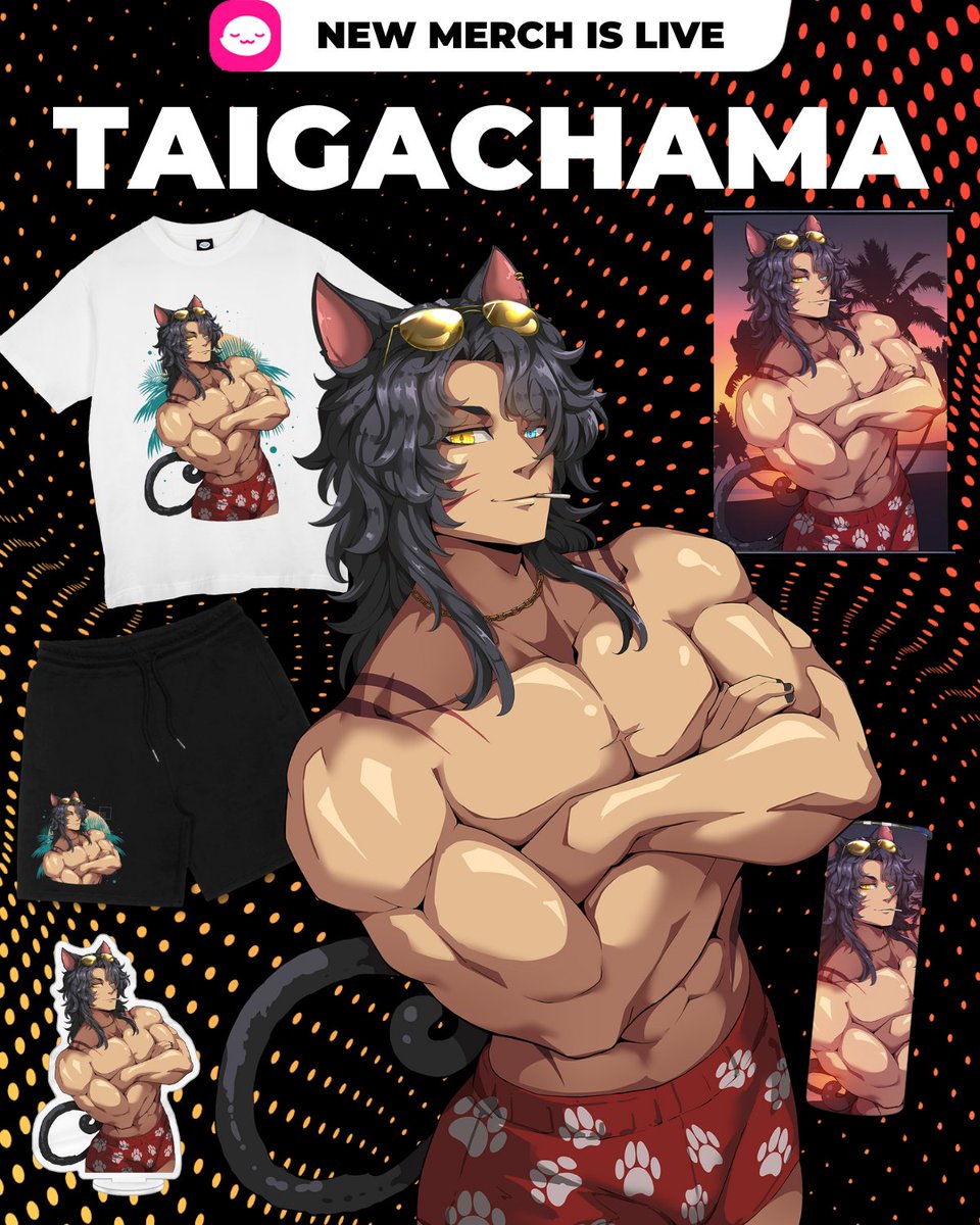 🛍️SUMMER UWU MERCH DROP‼️

<a href="/shopuwumarket/">UwU Market</a> has helped me release a new drop of half naked Taiga (wow)

This merch (and my prior merch with UwU) is NOT limited so please pick anything up at your leisure!

Don't forget to tag me in your purchases ☺️❤️

🛒➡️uwumarket.us/collections/ta…