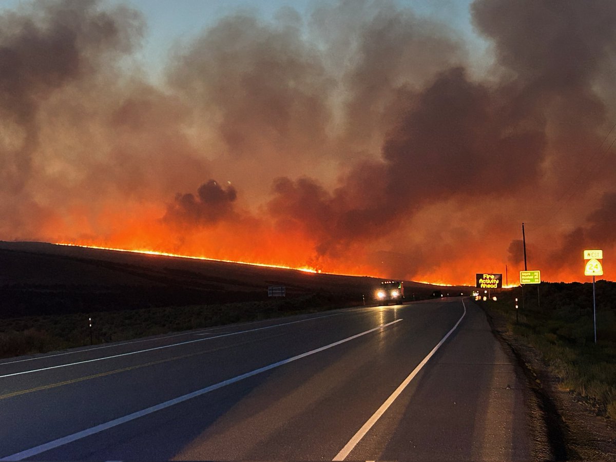 Holding the #MonroeCanyonFire line at State Route 24.