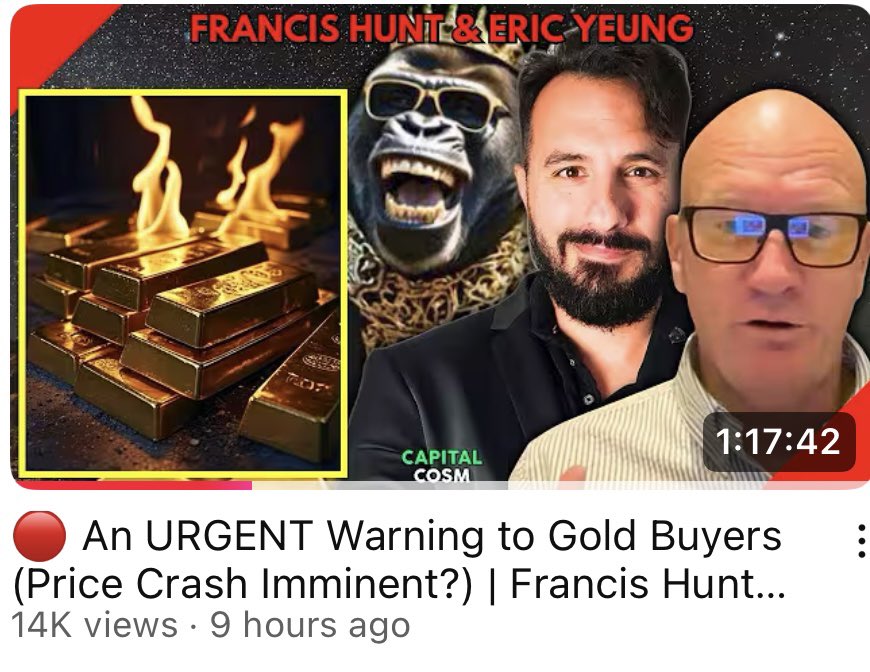 I had the pleasure to go on <a href="/CapitalCosm/">CapitalCosm</a> to discuss #Gold and #Silver with Danny and Francis Hunt <a href="/themarketsniper/">TheMarketSniper - MBA, CMT. #HVFmethod</a>. Thank you gentlemen.