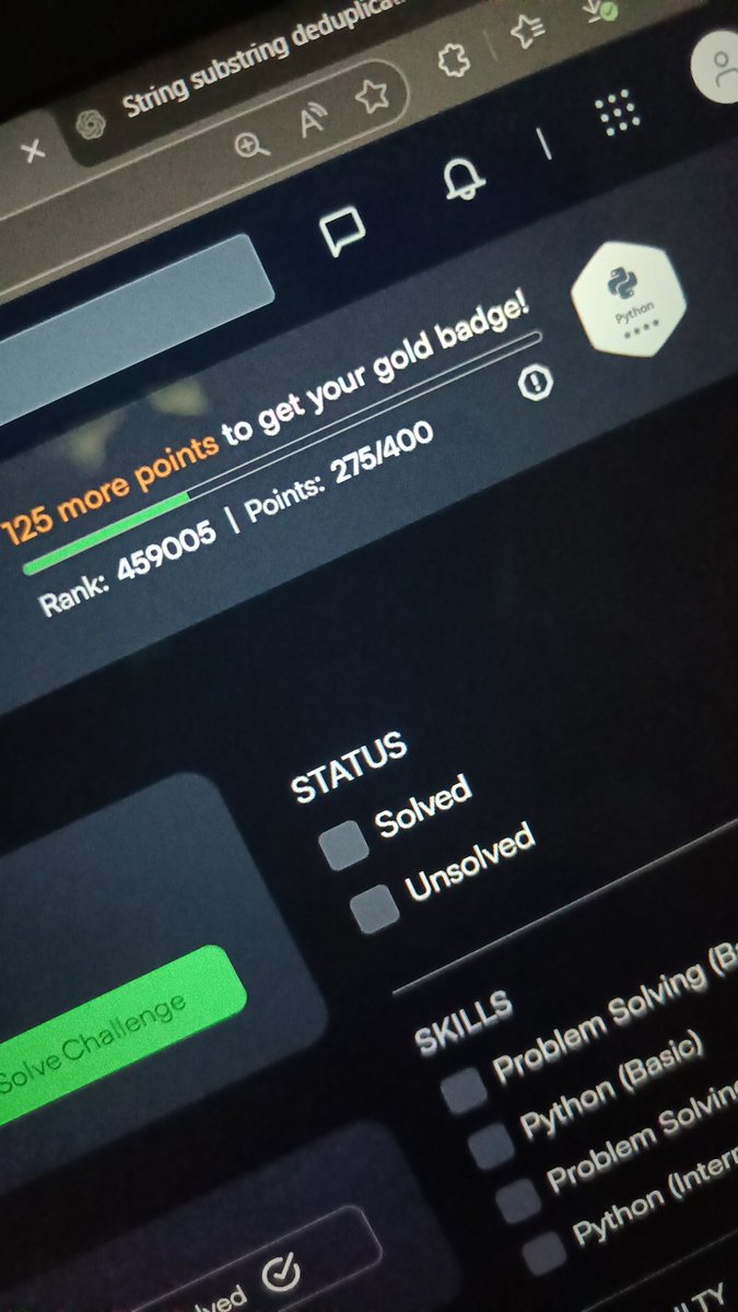 iamankitraj_'s tweet image. As I said ,climb almost 8.5 lkh rank  within 4-5 days .
Did not use that time very much 
But still .......
Now will try to make this in under 50K till August 10
#nerdmode #DevCommunity #Code