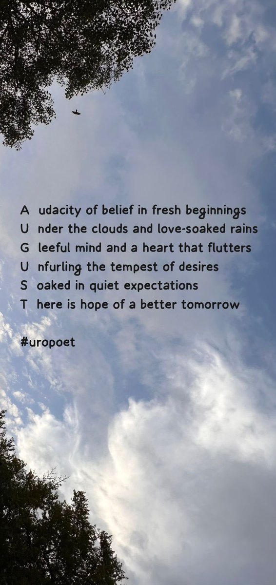 Anish K Gupta (@optionurol) on Twitter photo An Ode to Changing Seasons โฆ
#Acrostic #August #FoxProse #uropoet #myphotohraphy
๐ธ- <a href="/optionurol/">Dr Anish K Gupta</a> An Ode to Changing Seasons โฆ
#Acrostic #August #FoxProse #uropoet #myphotohraphy
๐ธ- <a href="/optionurol/">Dr Anish K Gupta</a>