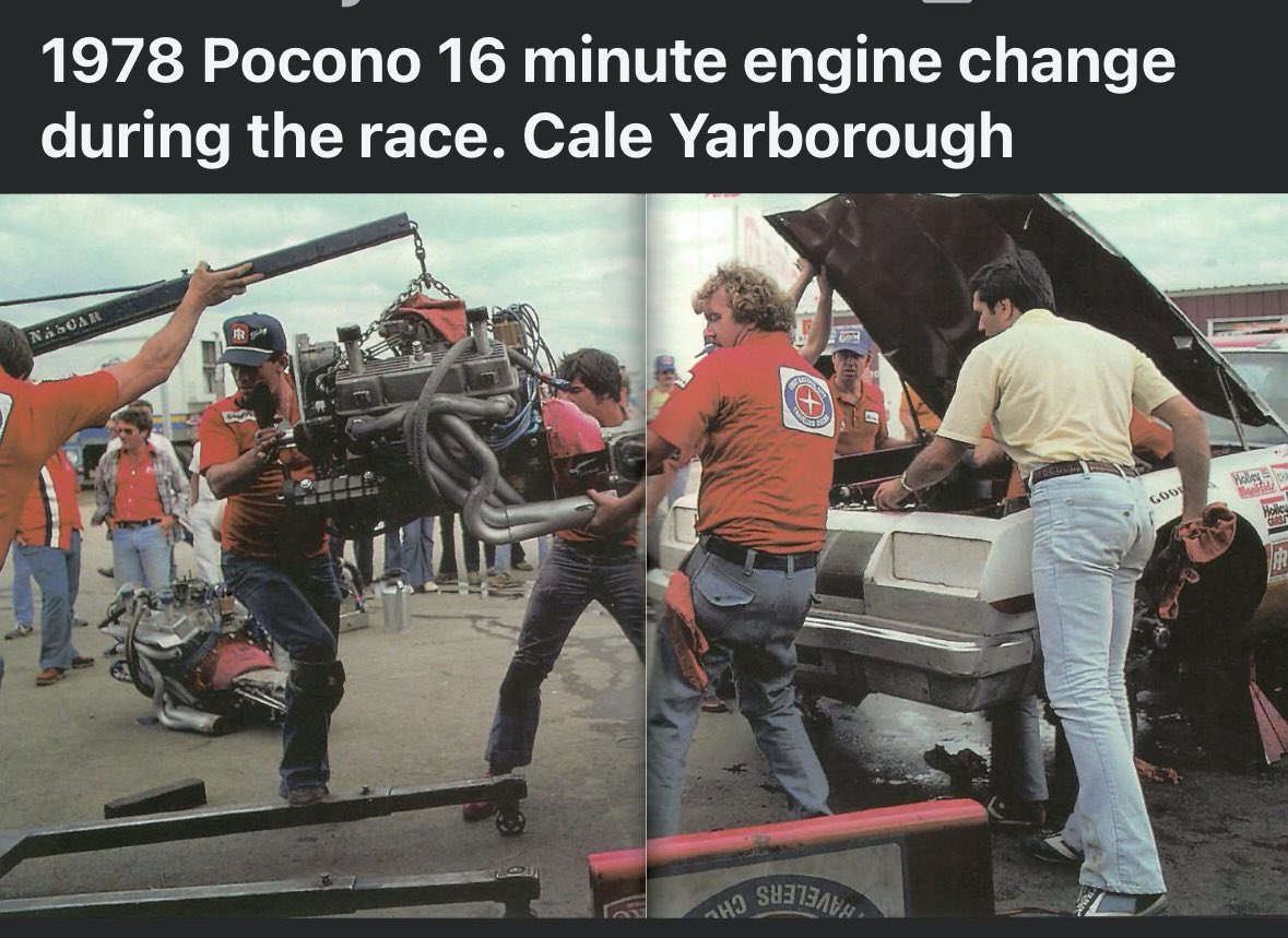 I wasn’t around for these days but damn I would’ve been good at it.  I loved a good thrash when the guys you were working with just clicked.  Every road guy knows what I’m talking about.  <a href="/NASCAR/">NASCAR</a> #teamwork