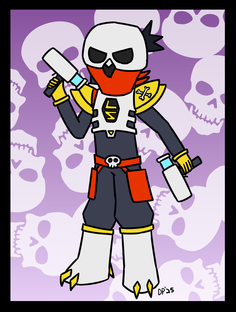 TheDPrototype's tweet photo. It was about time I actually posted art of one of my villain OCs.  Meet Lil Skull. https://t.co/jj3eoi2cPt