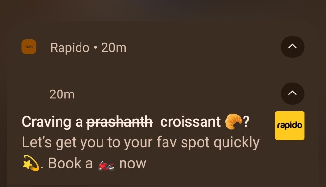 This how even Rapido reminds me of her 🥐