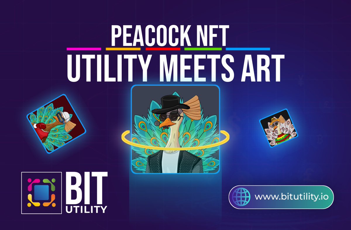 Peacock NFT is not mere art—it’s a utility key with real benefits. 

With only 4,900 minted, each holder gets lifetime zero‐fee access to BitUtility’s services, plus staking rewards, loyalty tiers, and governance rights. 

This is your VIP entrance to practical crypto utility.