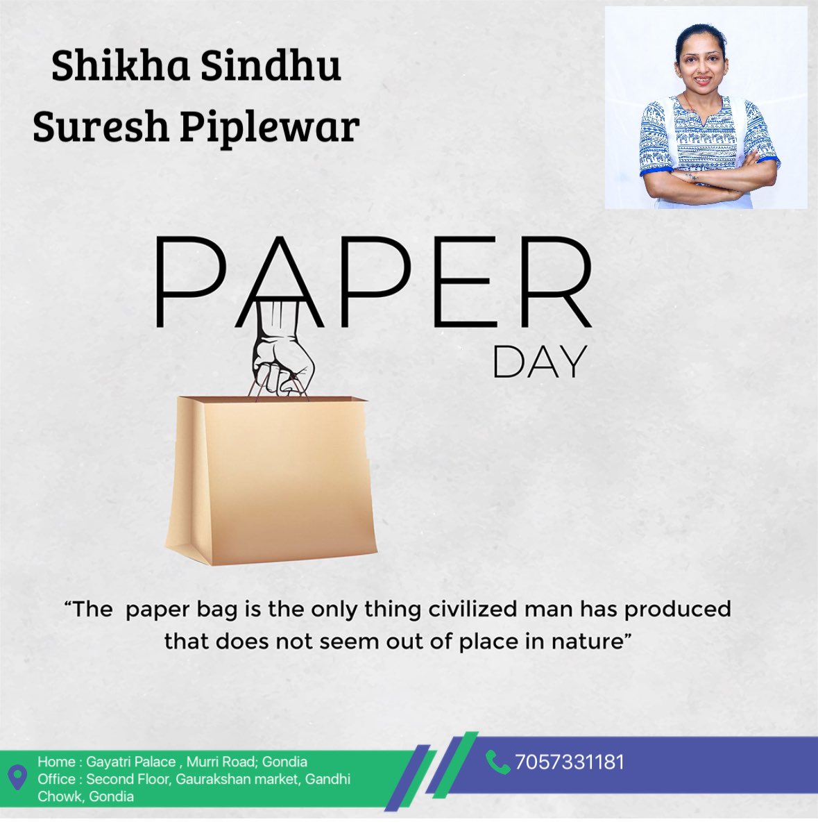 shikhapiplewar's tweet image. 🌿 Happy #PaperBagDay!
Paper bags are eco-friendly, recyclable &amp;amp; responsible. Let’s say NO to plastic &amp;amp; YES to nature. ♻️🌏
पेपर बैग – प्रकृति के अनुकूल और टिकाऊ विकल्प।
प्लास्टिक छोड़ो, पर्यावरण बचाओ! 🌱
#SayNoToPlastic #EcoFriendly #ShikhaPiplewar