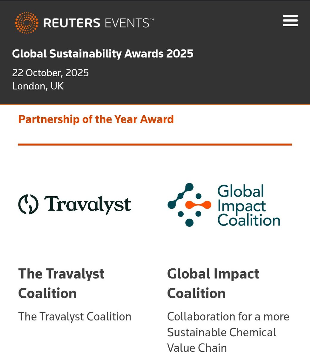GREAT NEWS!  Prince Harry’s Travalyst has been nominated for Reuters Events Sustainable Business Partnership of the Year Award. Travalyst's  CEO Sally Davey has been shortlisted as a finalist in the Skift IDEA Awards 2025. Congratulations Travalyst, their partners &amp; Sally Davey!