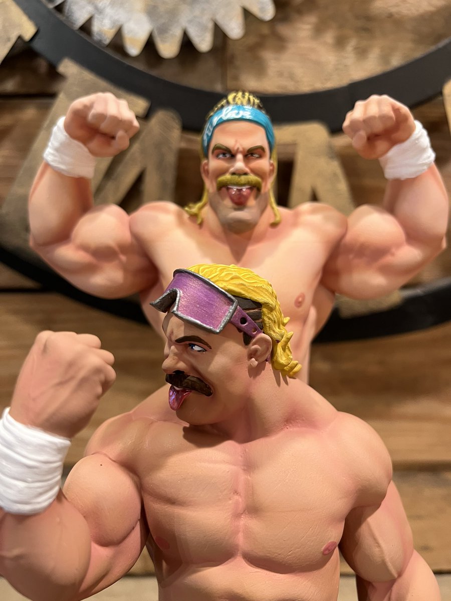 My first and only(thus far) tag team sculpture The Outrunners !