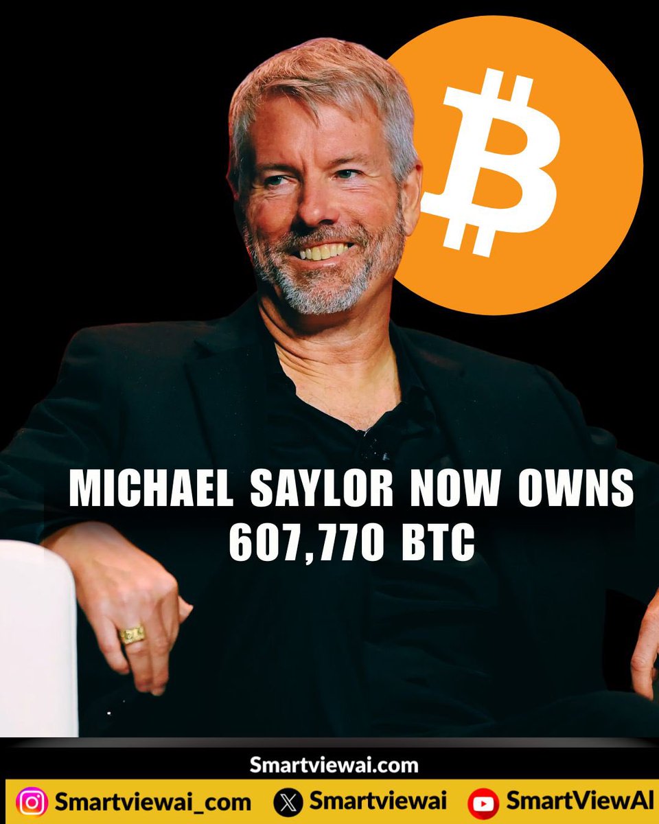 🚨BREAKING: Michael Saylor has amassed 607,770 BTC through his strategy — currently valued at ~$71 billion. 
#Bitcoin
