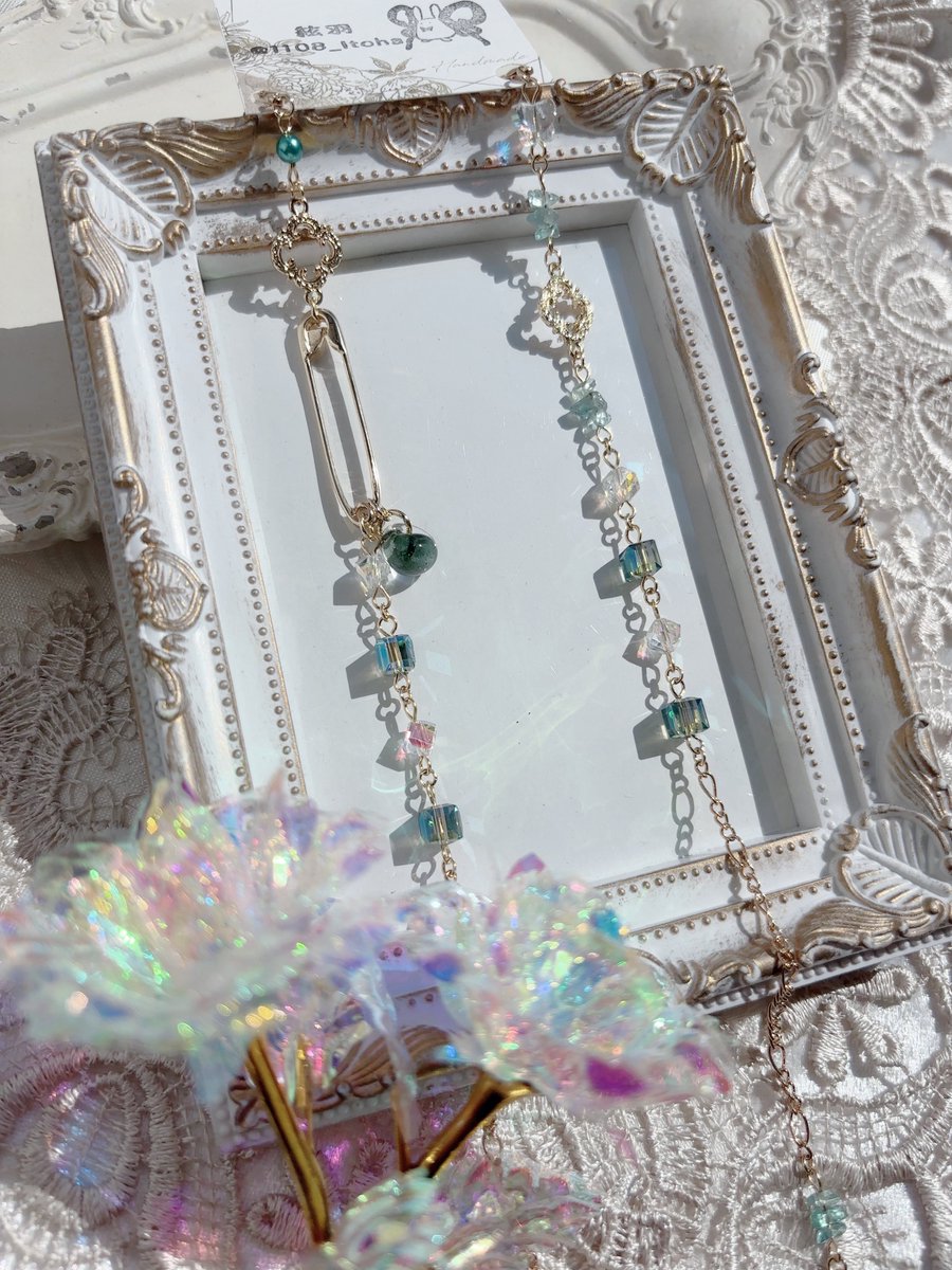 メガネ&amp;マスクチェーン…💚

#CRAFTMARKET #クラマケ