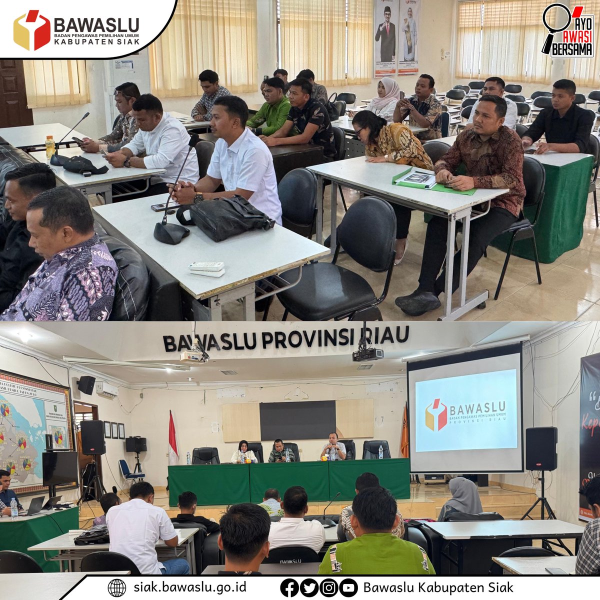 BawasluSiak's tweet image. #SahabatBawaslu
Bawaslu Siak Divisi Pencegahan, Parmas, dan Humas hadiri Rapat Koordinasi  Pengawasan Pemutakhiran Data Pemilih Berkelanjutan (PDPB) Tahun 2025 yang diselenggarakan oleh Bawaslu Provinsi Riau, pada Kamis (31/07/2025)

#AyoAwasiBersama
#PengawasanPDPB